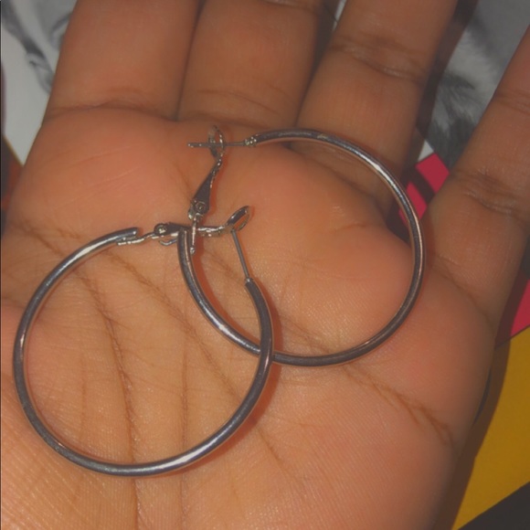 Silver Hoops 🤗😘 - Picture 3 of 4